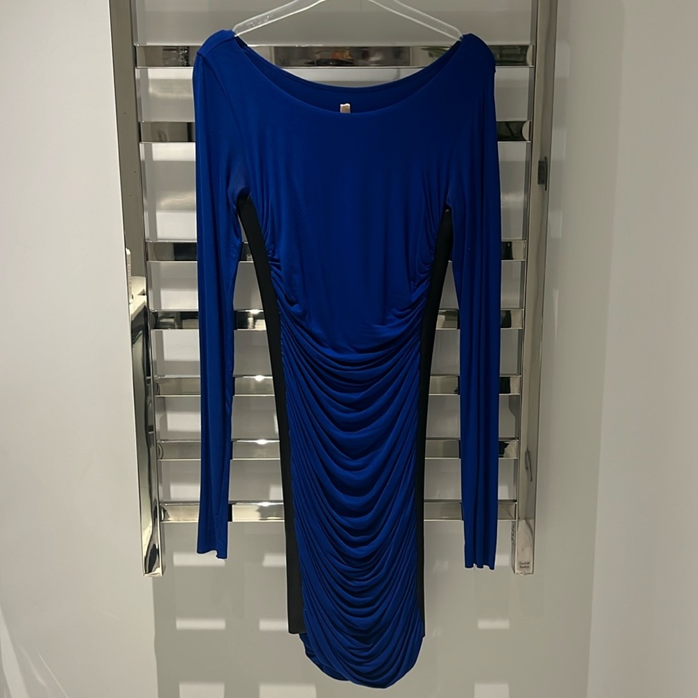 Royal blue jersey dress